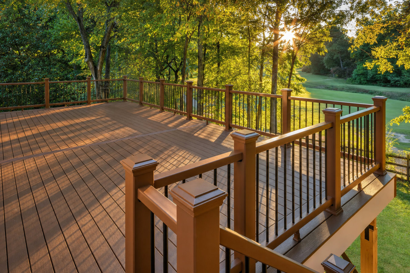 Deck railing installation